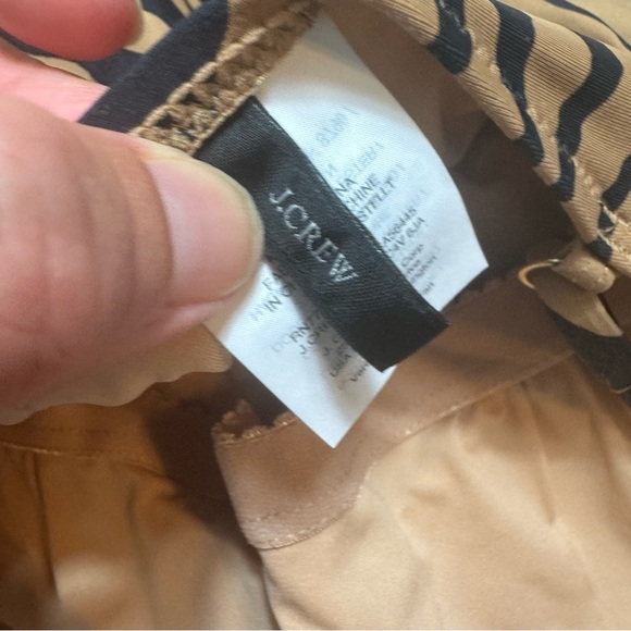 J Crew Swimsuit One Piece Wide Strap Zebra Print Brown Black Size 10 Style AG096 - Picture 4 of 9